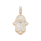 14k Eye Baguette Diamond Hamsa With 2.34 Carats Of Diamonds #24334