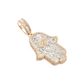 14k Eye Baguette Diamond Hamsa With 2.34 Carats Of Diamonds #24334