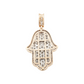 14k Eye Baguette Diamond Hamsa With 2.34 Carats Of Diamonds #24334