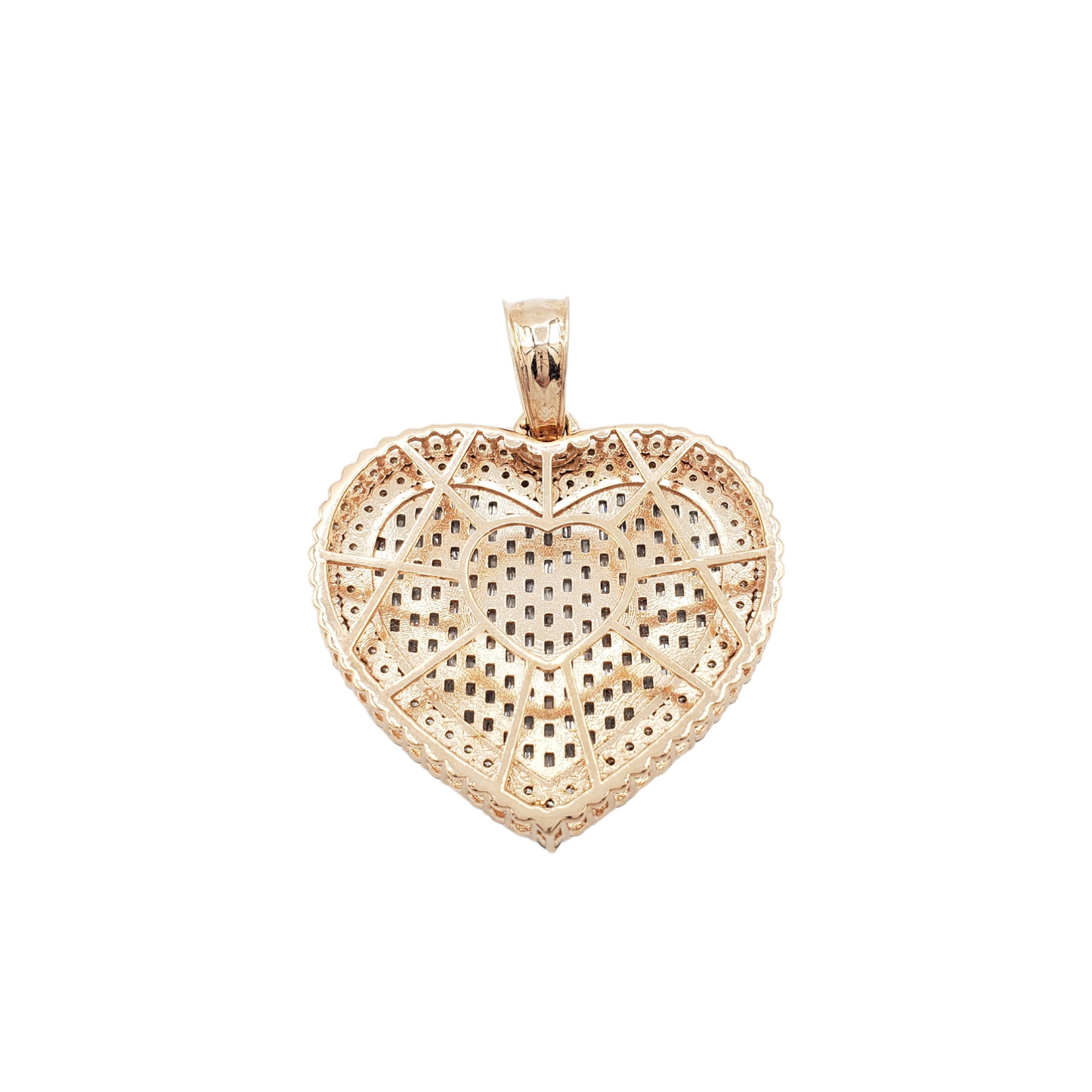 14k Baguette Diamond Heart With 4.23 Carats Of Diamonds #21959