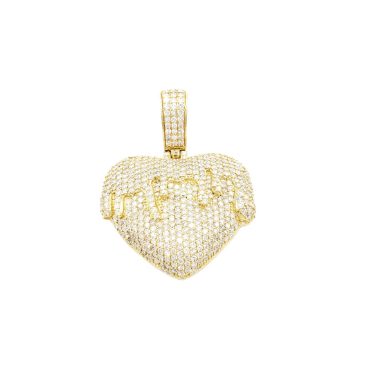 14k Diamond Drip Heart With 4.69 Carats Of Diamonds #15714