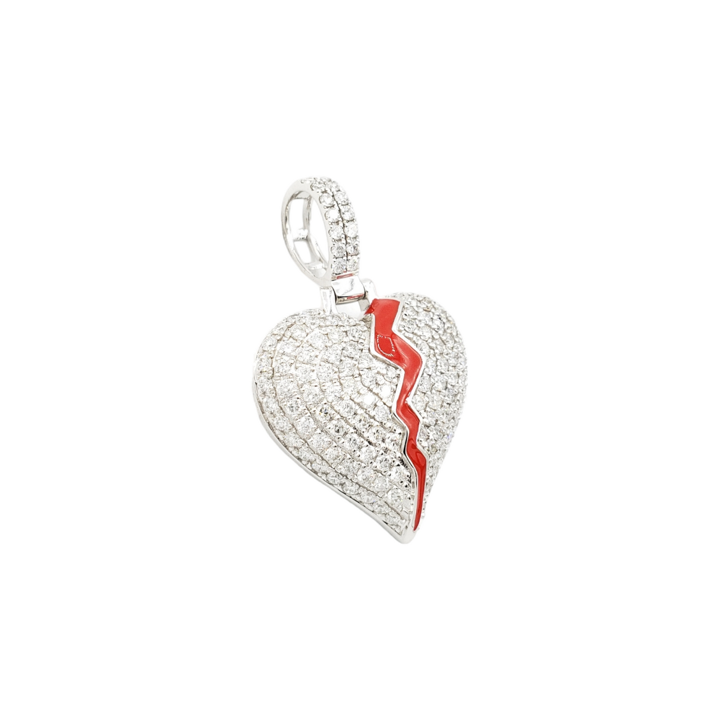 14k Diamond Broken Heart With 2.64 Carats Of Diamonds #21686