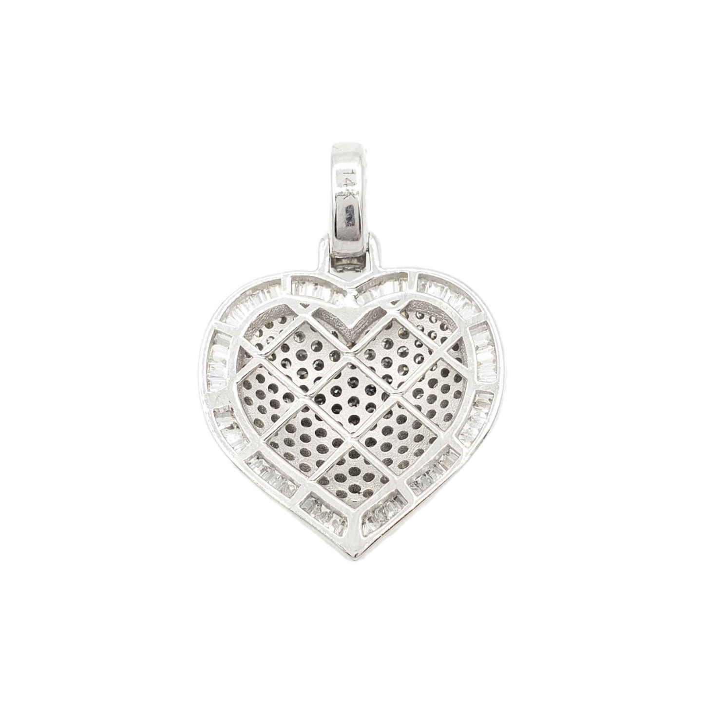 14k Baguette Diamond Heart With 2.87 Carats Of Diamonds #21962