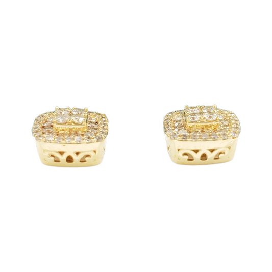 14k Gold Diamond Earrings #24013