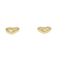 14k Gold Heart Diamond Earrings