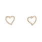 14k Gold Heart Diamond Earrings