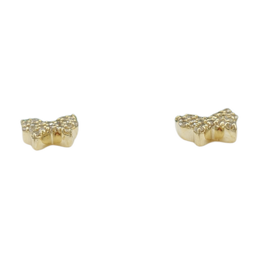 14k Gold Butterfly Diamond Earrings