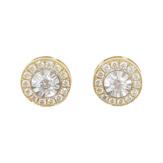 14k Gold Diamond Earrings #24939