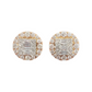 14k Gold Baguette Diamond Earrings #16523