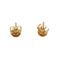 14k Gold Baguette Diamond Square Earrings #25548