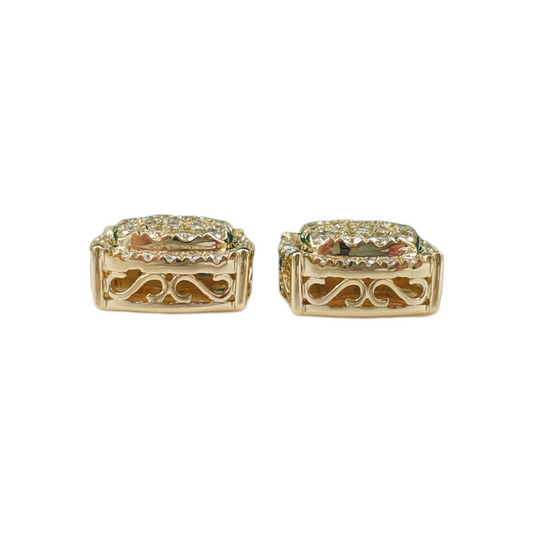 14k Gold Diamond Earrings #9666