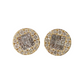 14k Gold Diamond Circle Earrings #18712