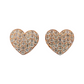 14k Gold Diamond Heart Earrings #24605