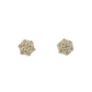 14k Yellow Gold Diamond Flower Earrings #21324