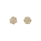 14k Yellow Gold Diamond Flower Earrings #21324