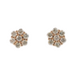 14k Rose Gold Diamond Flower Earrings #19263