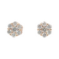 14k Rose Gold Diamond Flower Earrings #19263