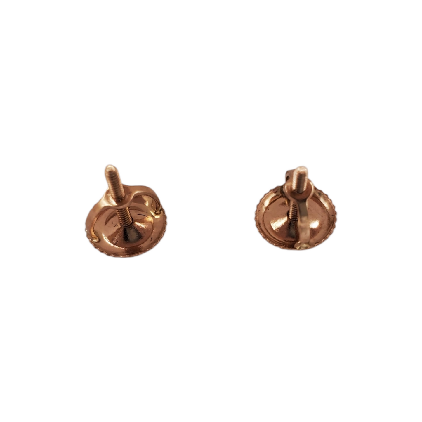 14k Rose Gold Diamond Flower Earrings #19263