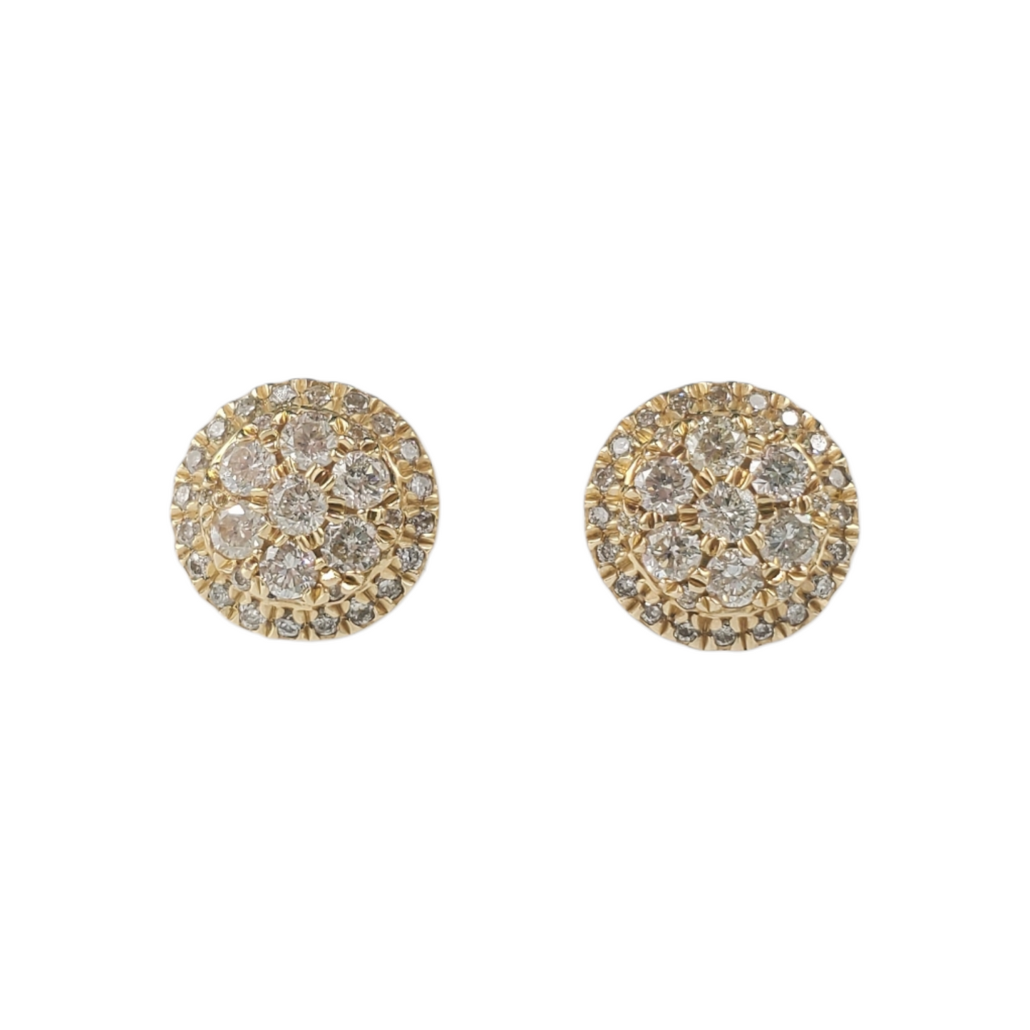 14k Gold Diamond Circle Earrings #25462