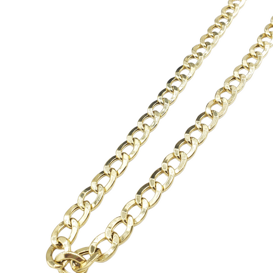 10K Gold- Hollow Cuban Link (Curb Cuban) Chain