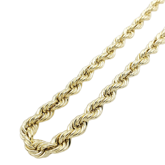 10K Gold- Hollow Rope Chain