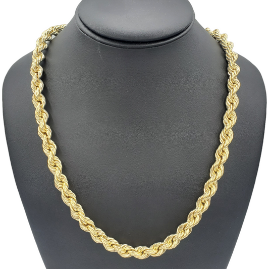 10K Gold- Hollow Rope Chain