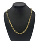 14K Gold- Hollow Paperclip Chain (Yellow Gold)