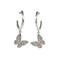 14k Gold Diamond Butterly Dangle Earrings #25236