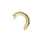 14k Gold Diamond Huggies Earrings #25562