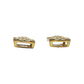 10k Gold Baguette Diamond Square Earrings #18058