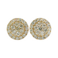 10k Gold Diamond Circle Earrings #14666