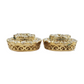 10k Gold Diamond Circle Earrings #14666