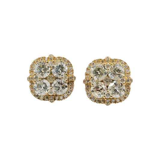 10k Gold Diamond Earrings #13014