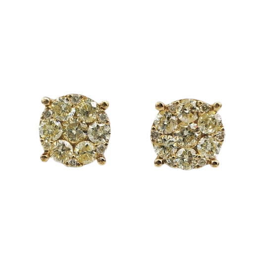 10k Gold Diamond Earrings #14821