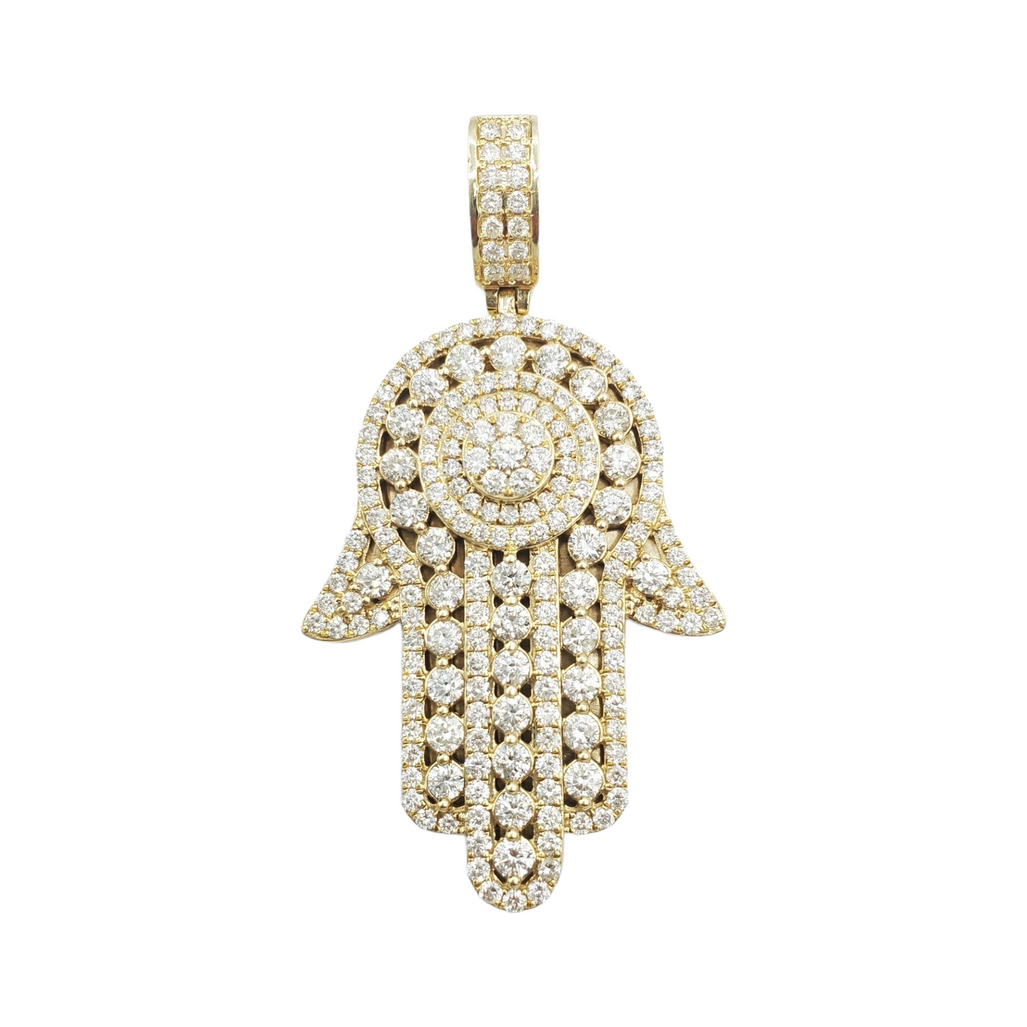 14k Diamond Hamsa With 8.95 Carats Of Diamonds #15350