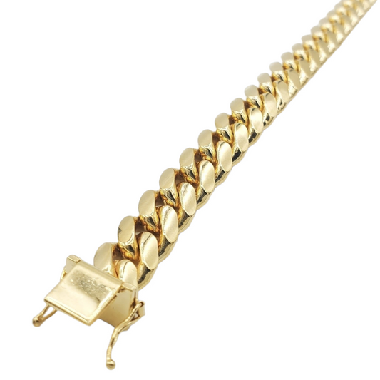 10K Yellow Gold- Solid Miami Cuban Bracelet