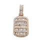 14k Baguette Diamond Dog Tag With 1.84 Carats Of Diamonds #23620