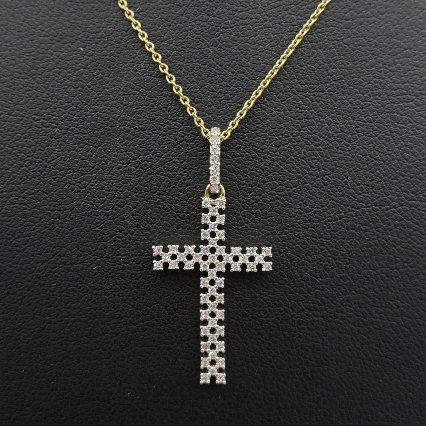 14k Diamond Cross With 0.35 Carats Of Diamonds #25994
