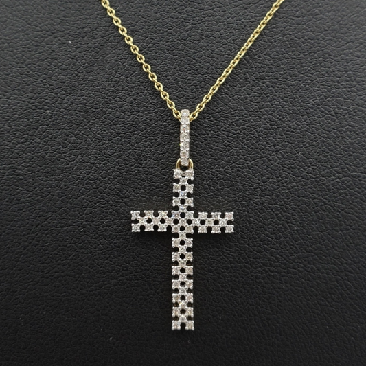 14k Diamond Cross With 0.35 Carats Of Diamonds #25994