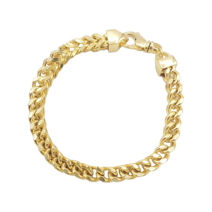 14K Yellow Gold - Hollow Franco Bracelet