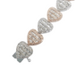 14k Baguette Diamond Heart Bracelet #26121