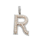 14k Diamond Initial Pendant