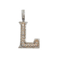 14k Diamond Initial Pendant