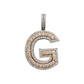 14k Diamond Initial Pendant