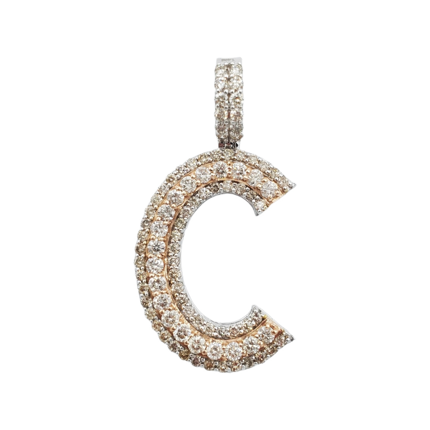 14k Diamond Initial Pendant