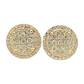 14k Yellow Gold Diamond Circle Earrings #14579