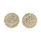 14k Yellow Gold Diamond Circle Earrings #18801