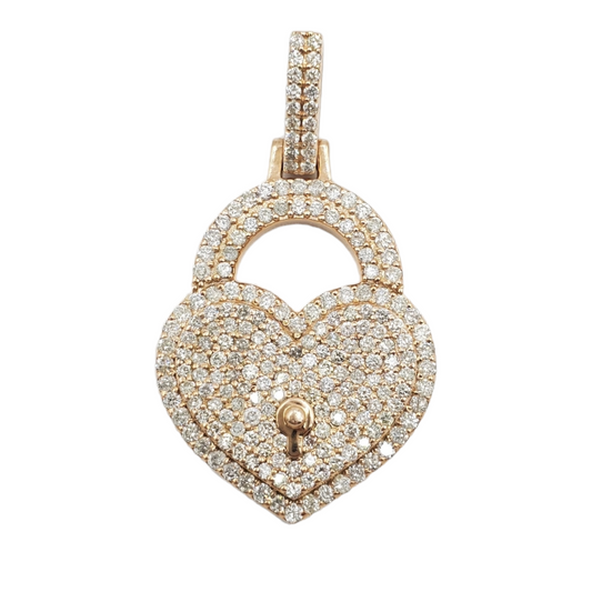 10k Gold Diamond Heart Pendant #19053