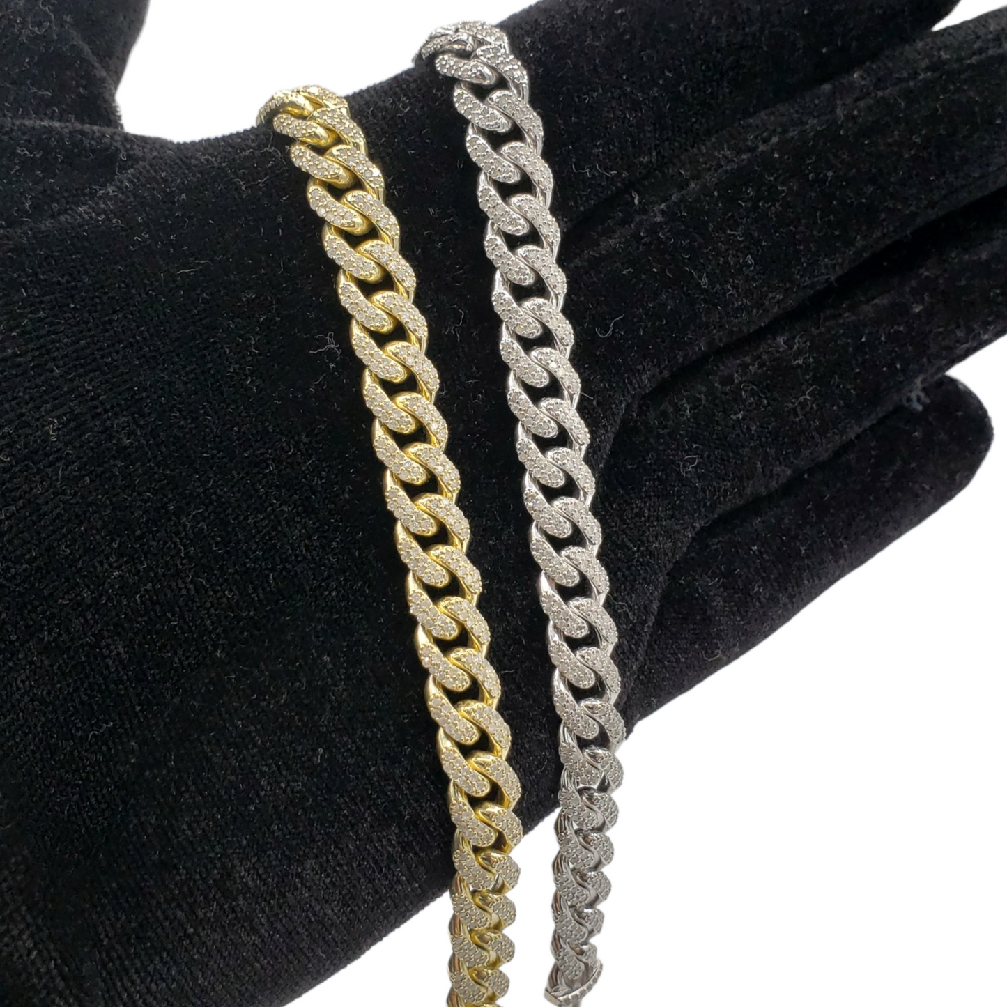 10K Gold- Iced Out Diamond Miami Cuban Chains (9mm)