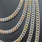 10K Gold- Iced Out Diamond Miami Cuban Chains (7mm)